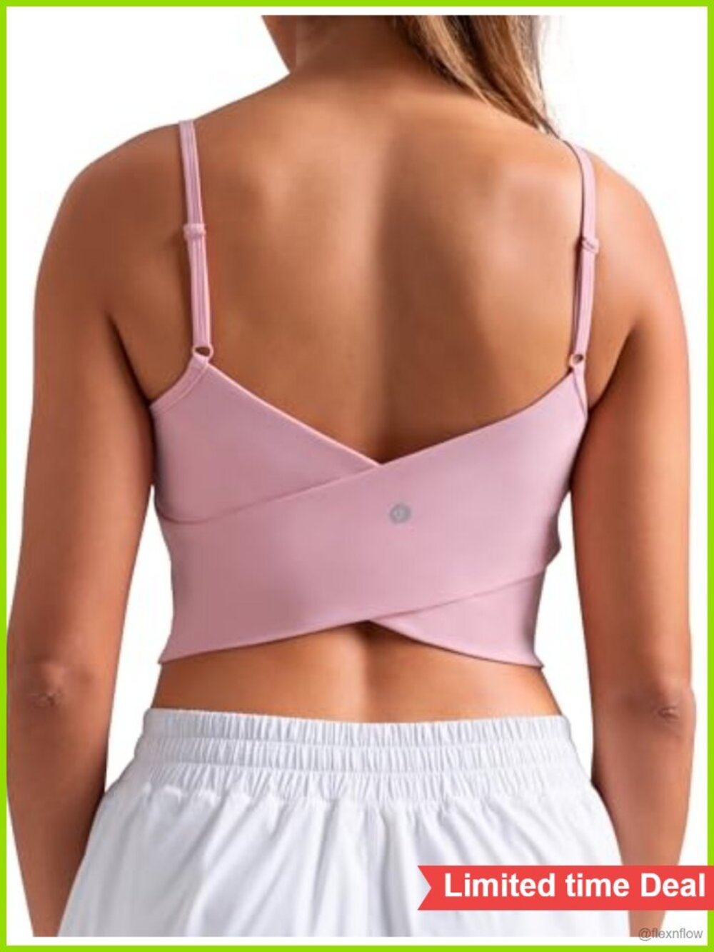 Lycra Tank Top with Built-in Bra Adjustable Spaghetti Strap Athletic Yoga